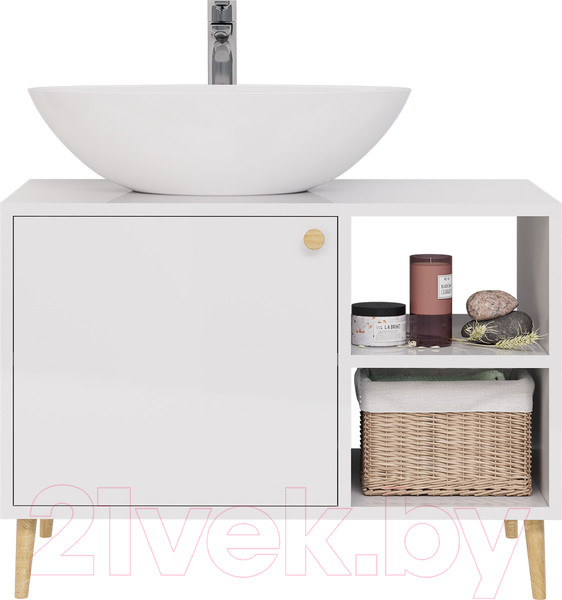 Изображение товара Тумба с умывальником Dreja Luno 80 + Триумф