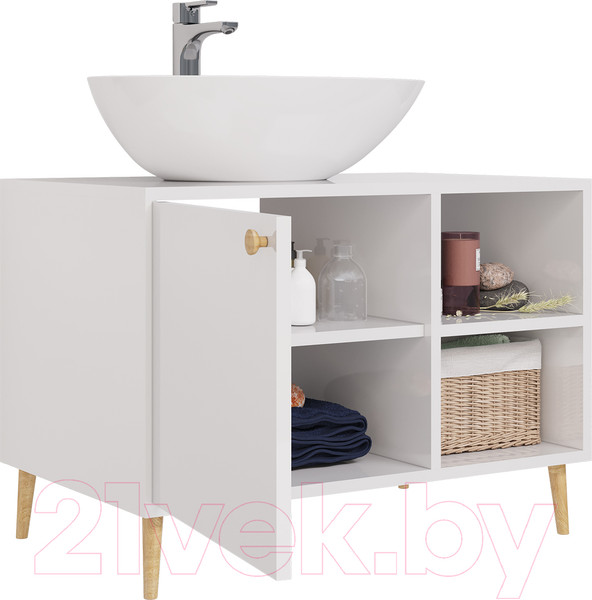 Изображение товара Тумба с умывальником Dreja Luno 80 + Триумф