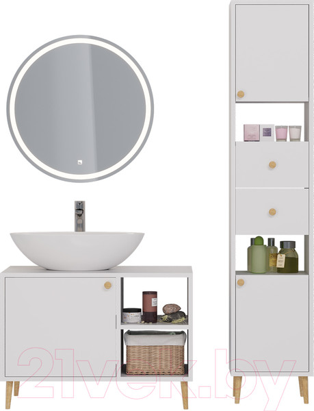 Изображение товара Тумба с умывальником Dreja Luno 80 + Триумф