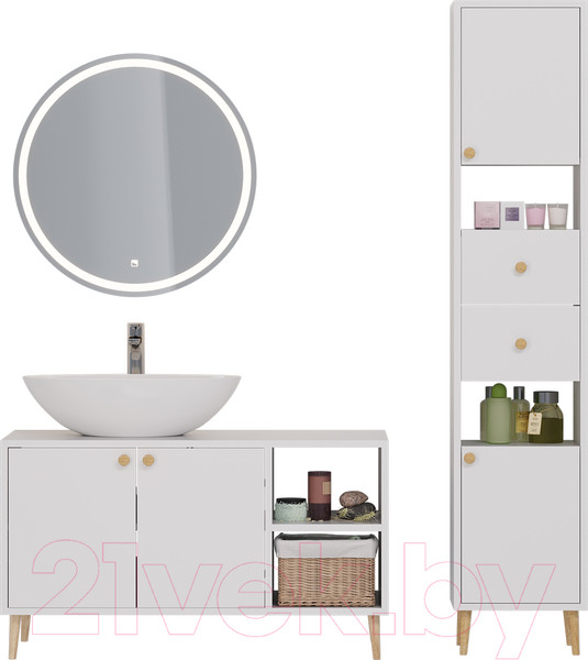 Изображение товара Тумба с умывальником Dreja Luno 100 + Триумф