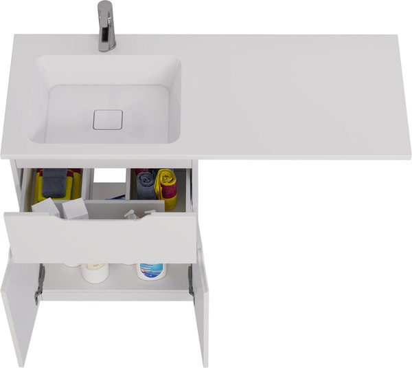 Изображение товара Тумба с умывальником Dreja Vega 60 + Wing 120 L