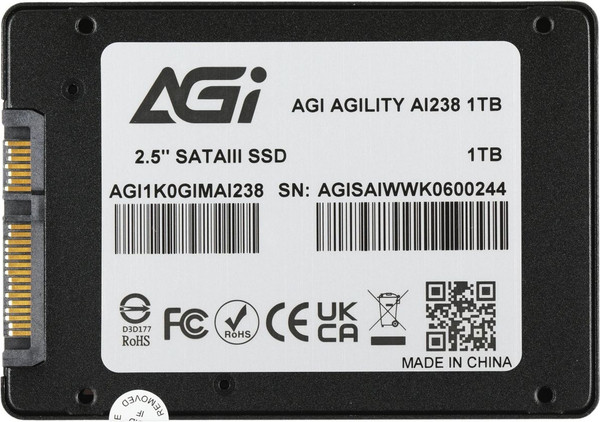 Изображение товара SSD диск AGI AI238 1TB (AGI1K0GIMAI238)