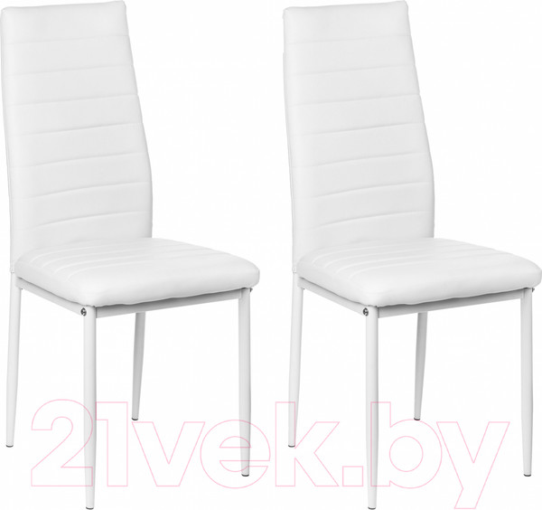 Изображение товара Набор стульев Mio Tesoro Джия DC-060KD (2шт, белый/белый)