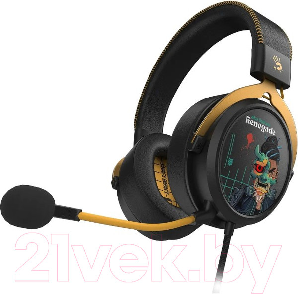 Изображение товара Наушники-гарнитура A4Tech Bloody M595 Renegade (черный/рисунок)