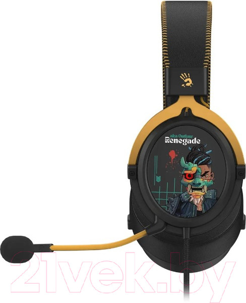 Изображение товара Наушники-гарнитура A4Tech Bloody M595 Renegade (черный/рисунок)