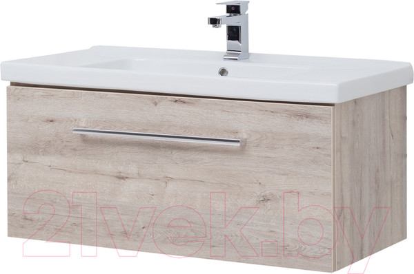 Изображение товара Тумба с умывальником Dreja Big Inn 100 / 77.0206D + Гармония 100 (дуб кантри)