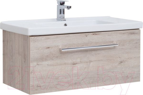 Изображение товара Тумба с умывальником Dreja Big Inn 100 / 77.0206D + Гармония 100 (дуб кантри)