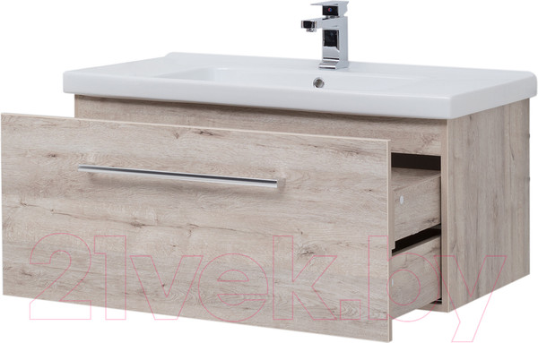 Изображение товара Тумба с умывальником Dreja Big Inn 100 / 77.0206D + Гармония 100 (дуб кантри)