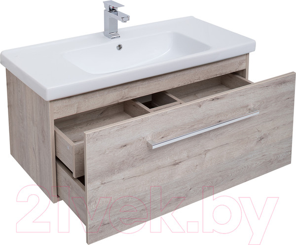 Изображение товара Тумба с умывальником Dreja Big Inn 100 / 77.0206D + Гармония 100 (дуб кантри)