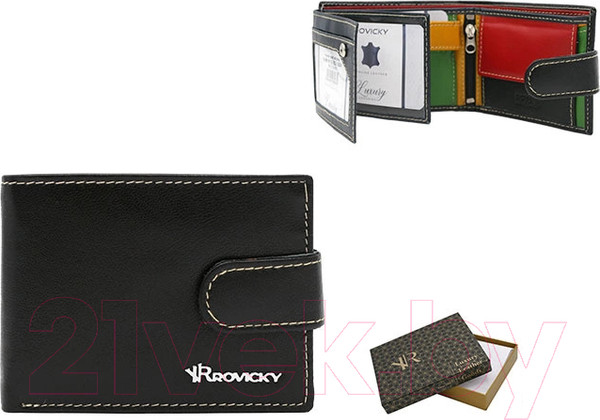 Изображение товара Портмоне Cedar Rovicky / R-RM-24-15L-GCL (черный мульти)