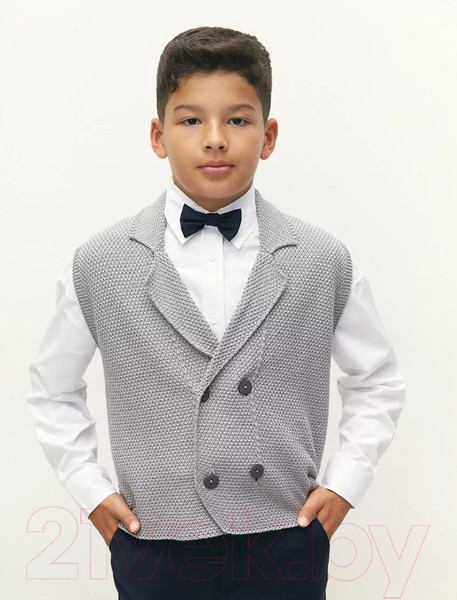 Изображение товара Жилет детский Amarobaby Pure Love School Vest / AB-OD24-PLSV1001/11-128 (серый, р.128)