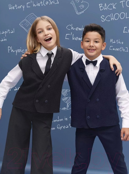 Изображение товара Жилет детский Amarobaby Pure Love School Vest / AB-OD24-PLSV1001/09-140 (черный, р.140)