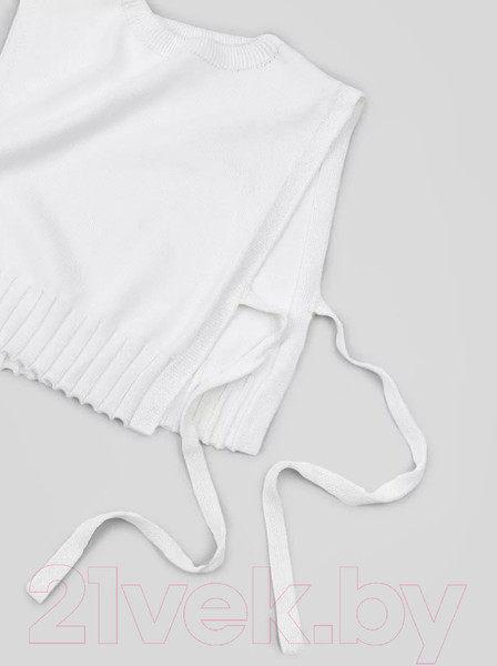 Изображение товара Жилет детский Amarobaby Bow / AB-OD24-KNIT10B/00-128 (белый, р.128 )
