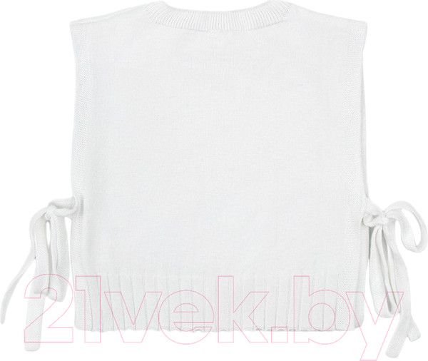 Изображение товара Жилет детский Amarobaby Bow / AB-OD24-KNIT10B/00-140 (белый, р.140)