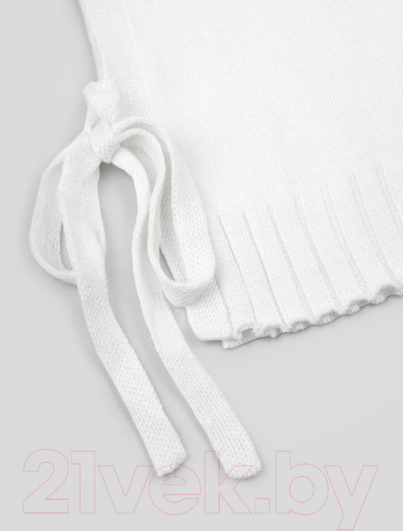 Изображение товара Жилет детский Amarobaby Bow / AB-OD24-KNIT10B/00-140 (белый, р.140)