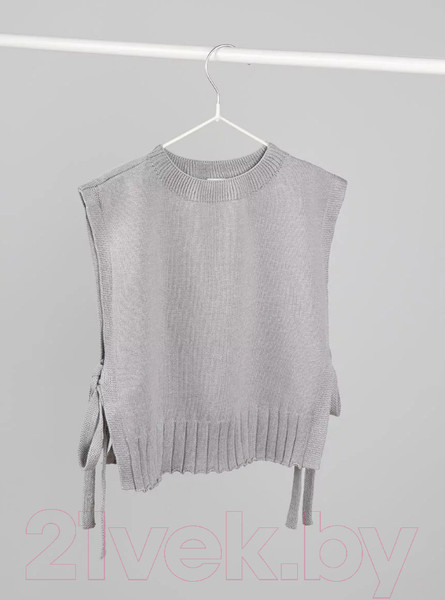Изображение товара Жилет детский Amarobaby Bow / AB-OD24-KNIT10B/11-128  (серый, р.128)