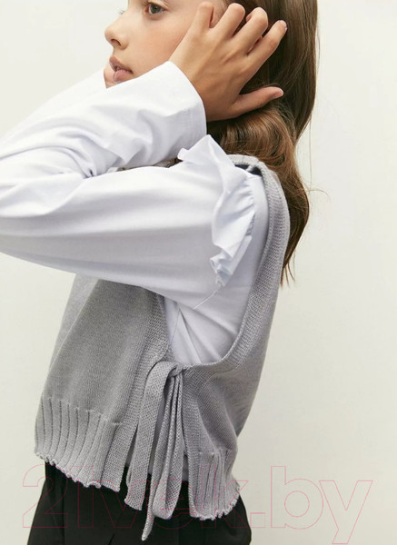 Изображение товара Жилет детский Amarobaby Bow / AB-OD24-KNIT10B/11-140   (серый, р.140)
