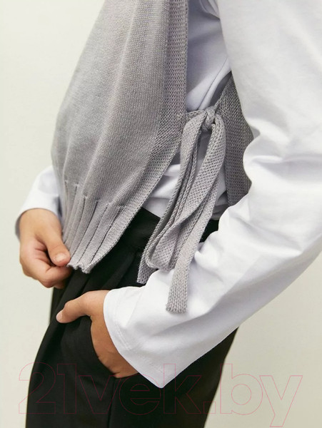 Изображение товара Жилет детский Amarobaby Bow / AB-OD24-KNIT10B/11-140   (серый, р.140)