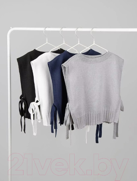 Изображение товара Жилет детский Amarobaby Bow / AB-OD24-KNIT10B/11-146  (серый, р.146)