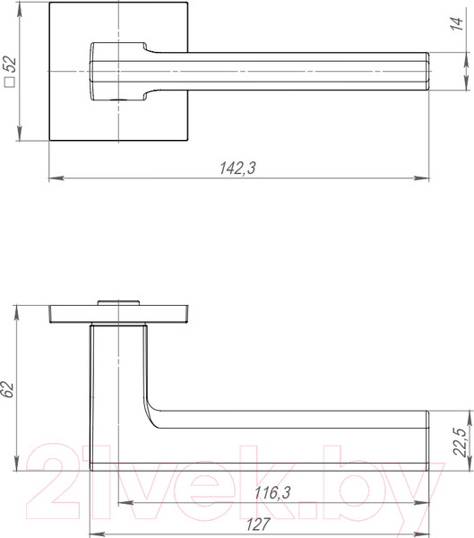 Изображение товара Ручка дверная Ajax furniture Marco K.JS51 BL-24 (черный)