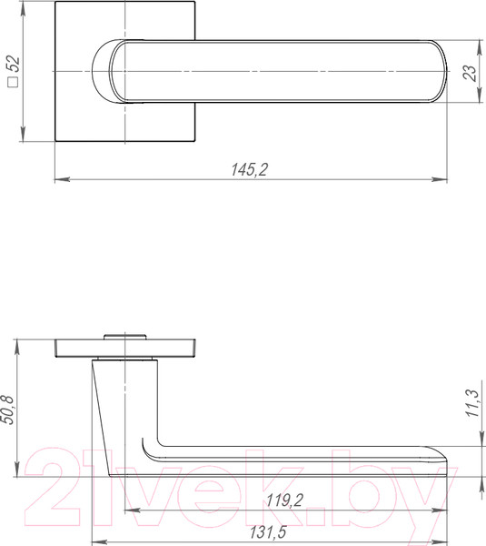 Изображение товара Ручка дверная Ajax furniture Nano K.JS51 CP-8 (хром)