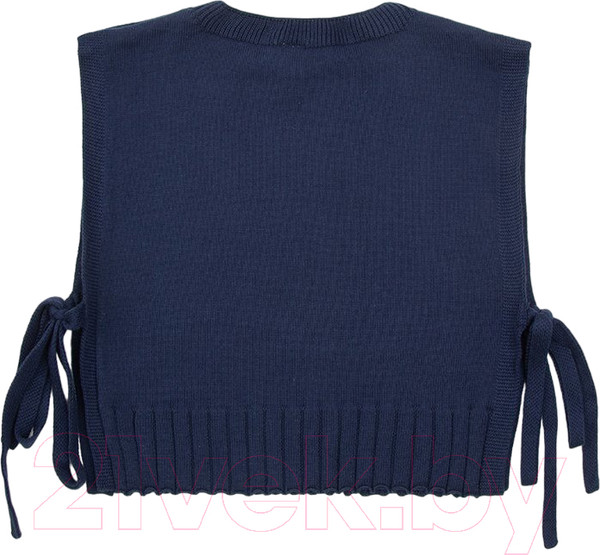 Изображение товара Жилет детский Amarobaby Bow / AB-OD24-KNIT10B/20-146  (синий, р.146)