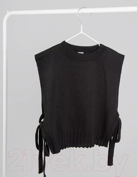 Изображение товара Жилет детский Amarobaby Bow / AB-OD24-KNIT10B/09-146  (черный, р.146)