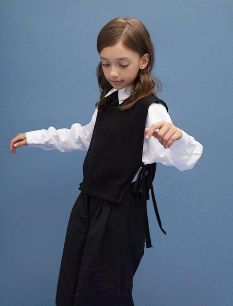 Изображение товара Жилет детский Amarobaby Bow / AB-OD24-KNIT10B/09-146  (черный, р.146)