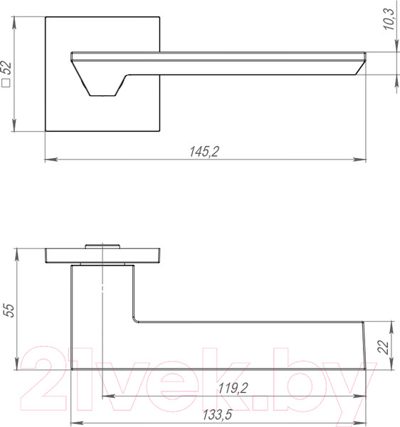 Изображение товара Ручка дверная Ajax furniture Unity K.JS51 BL-24 (черный)