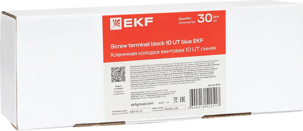 Изображение товара Клеммная колодка EKF scr-ut-16-b (синий)