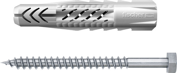 Изображение товара Дюбель универсальный FISCHER UX 10x60 S / 90874f (4шт, с шурупом с шестигранной головкой)