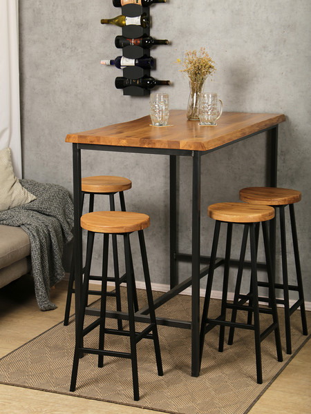 Изображение товара Табурет барный Stal-Massiv SMH-78 (дуб натуральный/черный)