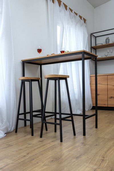 Изображение товара Табурет барный Stal-Massiv SMH-78 (дуб натуральный/черный)