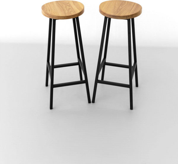 Изображение товара Табурет барный Stal-Massiv SMH-78 (дуб натуральный/черный)