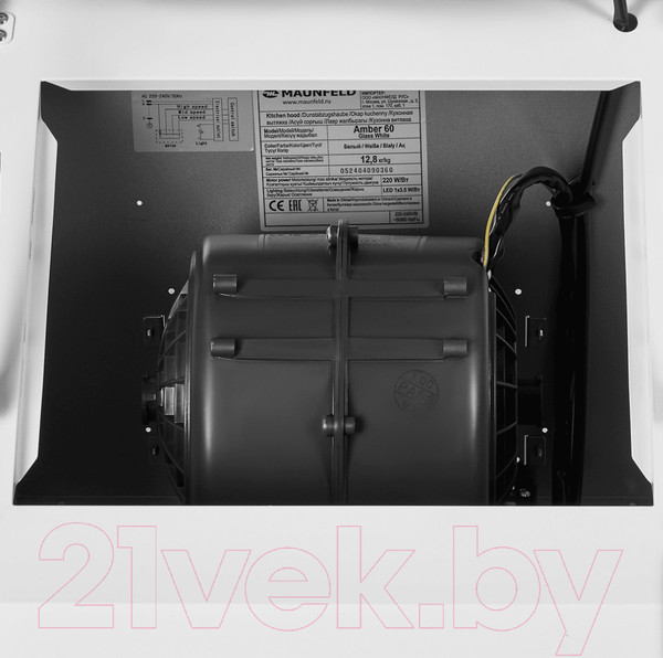 Изображение товара Вытяжка наклонная Maunfeld Amber 60 Glass (белый)
