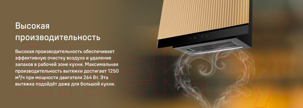 Изображение товара Вытяжка наклонная Maunfeld Fermana 60 (золото)