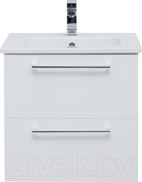 Изображение товара Тумба с умывальником Dreja Gio 60 + Эйфория-60 (белый глянец)