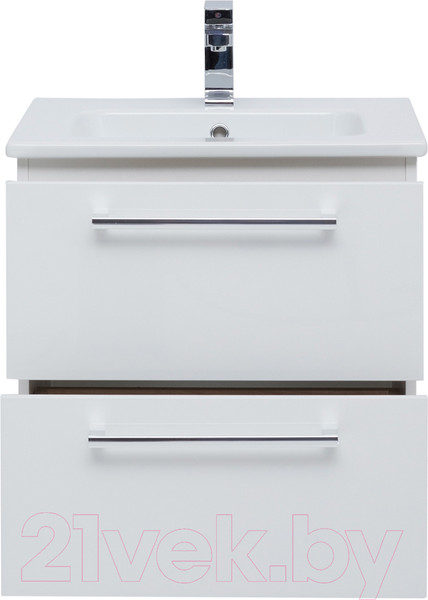 Изображение товара Тумба с умывальником Dreja Gio 60 + Эйфория-60 (белый глянец)