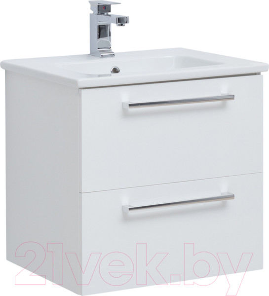 Изображение товара Тумба с умывальником Dreja Gio 60 + Эйфория-60 (белый глянец)