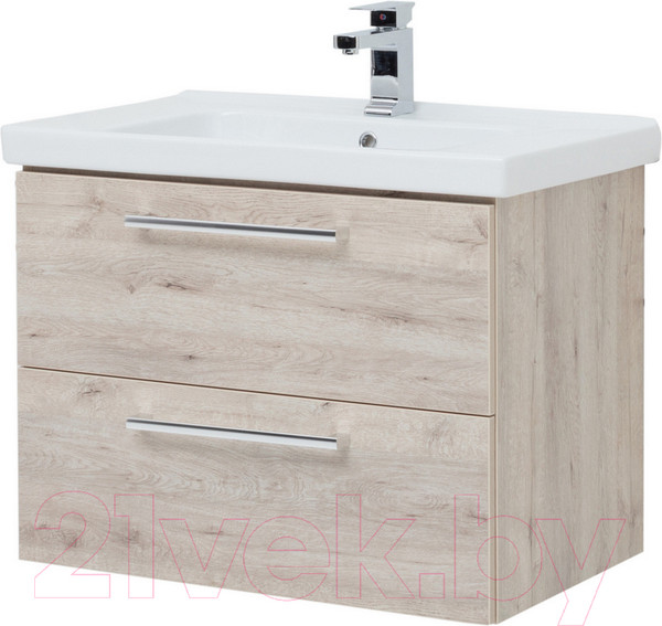 Изображение товара Тумба с умывальником Dreja Gio 80 / 77.0104D + Эйфория 80 (дуб кантри)