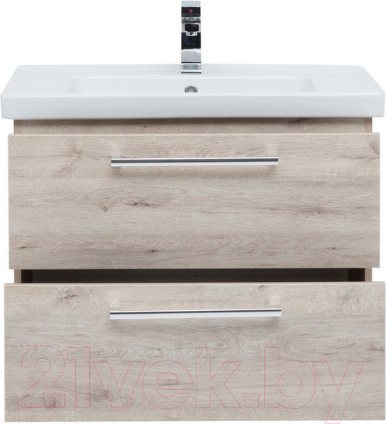 Изображение товара Тумба с умывальником Dreja Gio 80 / 77.0104D + Эйфория 80 (дуб кантри)