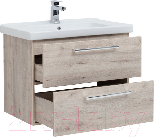 Изображение товара Тумба с умывальником Dreja Gio 80 / 77.0104D + Эйфория 80 (дуб кантри)