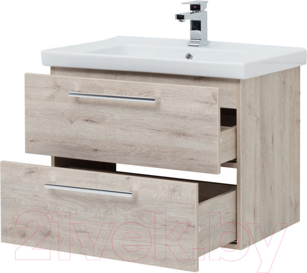 Изображение товара Тумба с умывальником Dreja Gio 80 / 77.0104D + Эйфория 80 (дуб кантри)