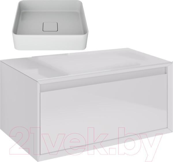 Изображение товара Тумба с умывальником Dreja Insight 80 + Джой 45