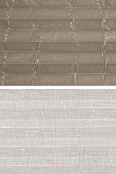 Изображение товара Штора-плиссе Delfa Basic Crush СПШ-35201/3504 Plain Transparent (52x160, тауп/белый)