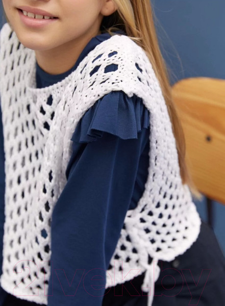 Изображение товара Жилет детский Amarobaby Mesh / AB-OD24-KNIT10M/00-140  (белый, р.140)