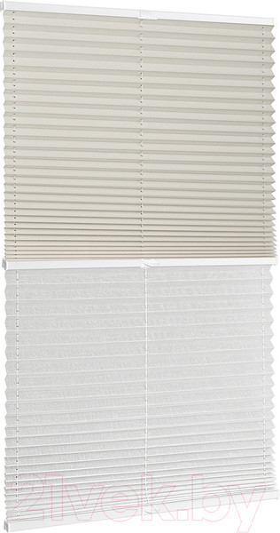 Изображение товара Штора-плиссе Delfa Basic Crush СПШ-35101/3504 Plain Transparent (52x160, кремовый/белый)