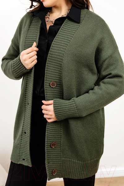 Изображение товара Кардиган Romgil РВ0089-ШЕ5 (р.170-96-102, оливковый)