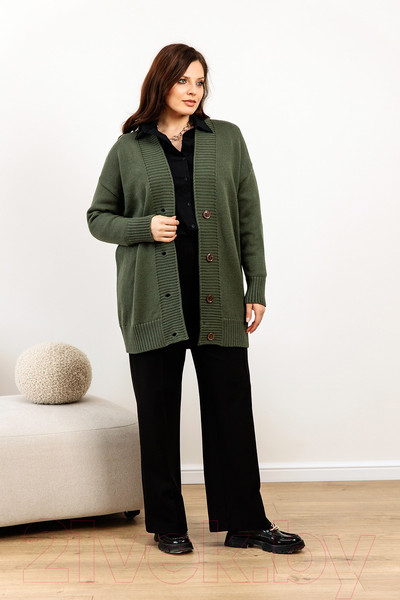 Изображение товара Кардиган Romgil РВ0089-ШЕ5 (р.170-96-102, оливковый)