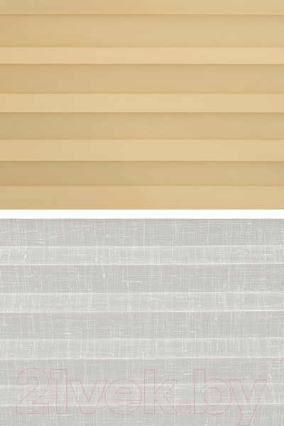 Изображение товара Штора-плиссе Delfa Basic Crush СПШ-35501/3504 Plain Transparent (57x160, ваниль/белый)